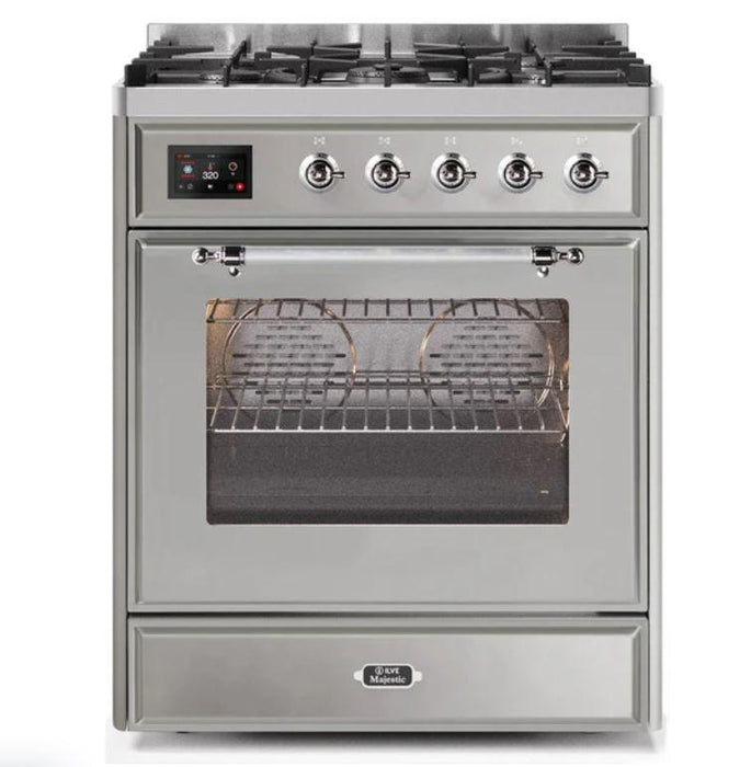 ILVE 30" Majestic II Series Gas Burner and Electric Oven Range with 5 Sealed Burners (UM30DNE3)