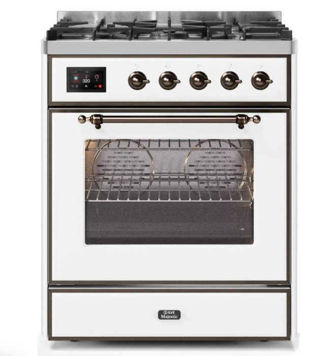 ILVE 30" Majestic II Series Gas Burner and Electric Oven Range with 5 Sealed Burners (UM30DNE3)