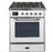 ILVE 30" Majestic II Series Gas Burner and Electric Oven Range with 5 Sealed Burners (UM30DNE3)