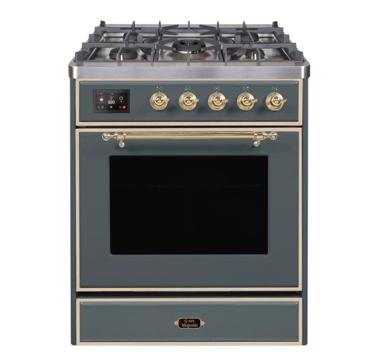 ILVE 30" Majestic II Series Gas Burner and Electric Oven Range with 5 Sealed Burners (UM30DNE3)