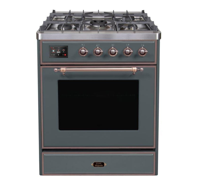 ILVE 30" Majestic II Series Gas Burner and Electric Oven Range with 5 Sealed Burners (UM30DNE3)