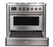 ILVE 36 Inch Majestic II Series Dual Fuel Natural Gas Range with 6 Burners and Griddle with 3.5 cu. ft. Oven Capacity TFT Oven Control Display (UM09FDNS3)