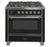 ILVE 36 Inch Majestic II Series Dual Fuel Natural Gas Range with 6 Burners and Griddle with 3.5 cu. ft. Oven Capacity TFT Oven Control Display (UM09FDNS3)