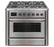 ILVE 36 Inch Majestic II Series Dual Fuel Natural Gas Range with 6 Burners and Griddle with 3.5 cu. ft. Oven Capacity TFT Oven Control Display (UM09FDNS3)