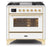 ILVE 36 Inch Majestic II Series Dual Fuel Natural Gas Range with 6 Burners and Griddle with 3.5 cu. ft. Oven Capacity TFT Oven Control Display (UM09FDNS3)