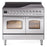 ILVE 40" Nostalgie II Series Freestanding Electric Double Oven Range with 6 Elements, Triple Glass Cool Door, Convection Oven, TFT Oven Control Display and Child Lock - UPDI406NMP