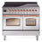 ILVE 40" Nostalgie II Series Freestanding Electric Double Oven Range with 6 Elements, Triple Glass Cool Door, Convection Oven, TFT Oven Control Display and Child Lock - UPDI406NMP