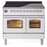 ILVE 40" Nostalgie II Series Freestanding Electric Double Oven Range with 6 Elements, Triple Glass Cool Door, Convection Oven, TFT Oven Control Display and Child Lock - UPDI406NMP