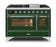 ILVE 48 Inch Majestic II Series Freestanding Dual Fuel Double Oven Range with 8 Sealed Burners, Triple Glass Cool Door, Convection Oven (UM12FDNS)