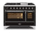 ILVE 48 Inch Majestic II Series Freestanding Dual Fuel Double Oven Range with 8 Sealed Burners, Triple Glass Cool Door, Convection Oven (UM12FDNS)