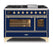 ILVE 48 Inch Majestic II Series Freestanding Dual Fuel Double Oven Range with 8 Sealed Burners, Triple Glass Cool Door, Convection Oven (UM12FDNS)