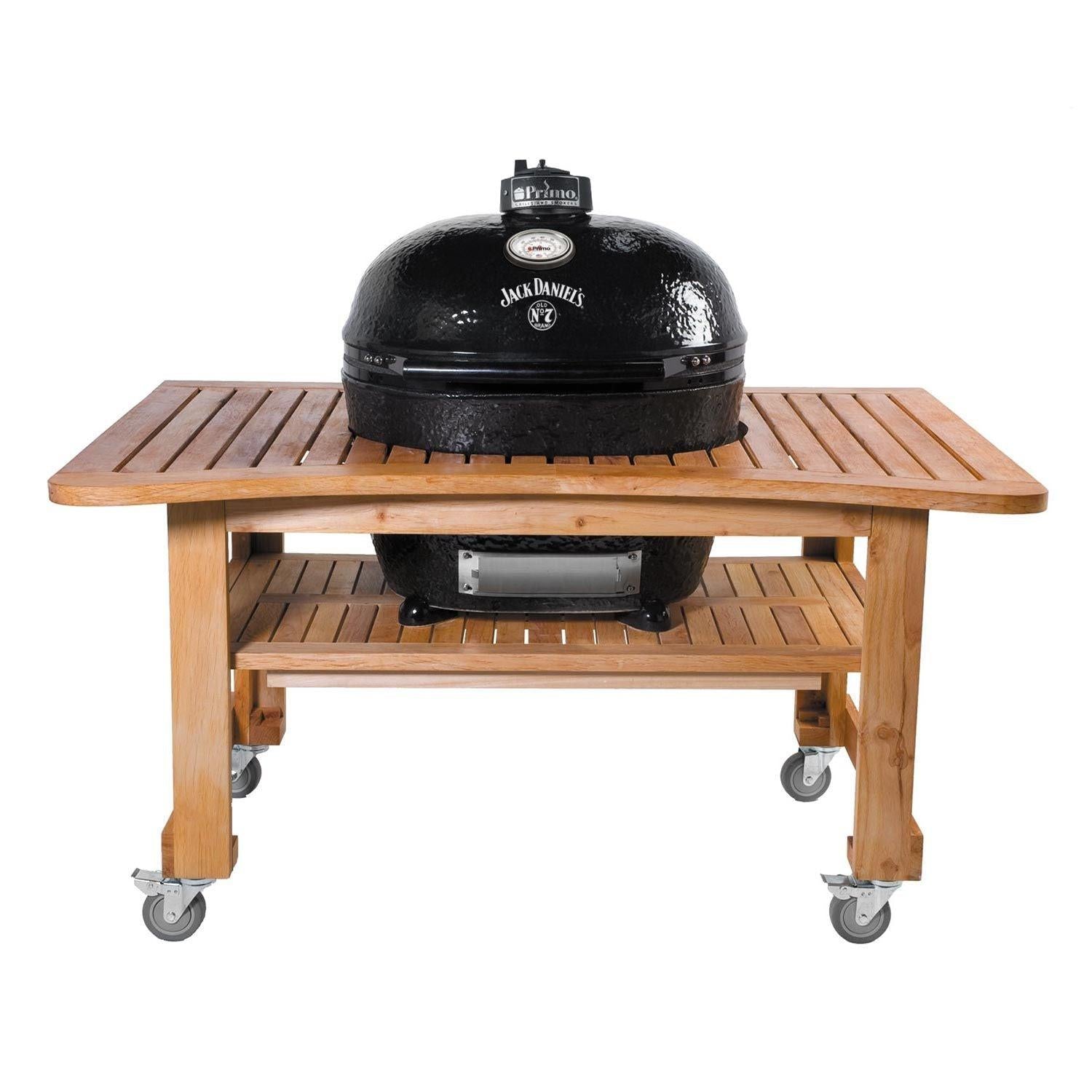 Primo Oval XL 400 Ceramic Kamado Grill on Table.