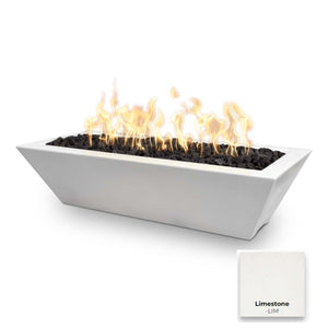 The Outdoor Plus Linear Maya Concrete Fire Bowl.