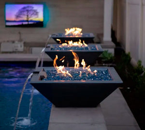 The Outdoor Plus Maya Concrete Fire & Water Bowl.
