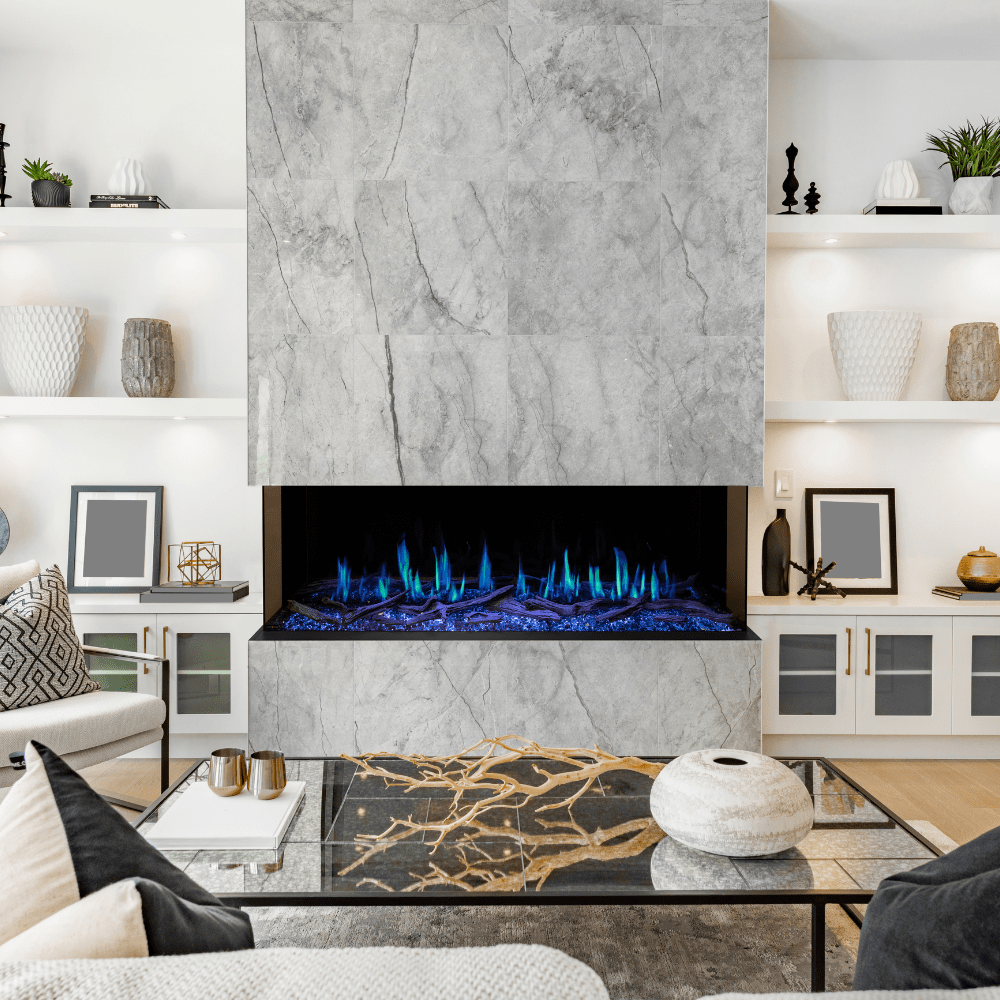 Modern Flames Orion Multi 3-Sided Built-In/Wall-Mounted Electric Fireplace.
