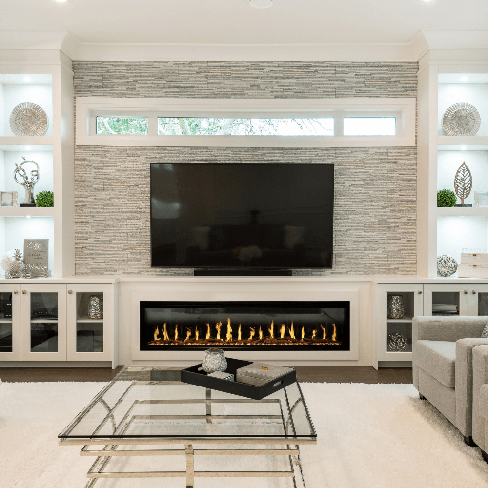 Modern Flames Orion Slim Built-In / Wall-Mounted Electric Fireplace for 2x6 Walls.