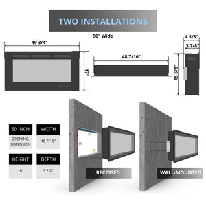 Modern Flames Spectrum Slimline Built-In Electric Fireplace.