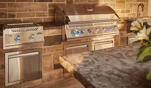 Napoleon Built-in 700 Series 30,000 BTU 18-Inch Natural Gas Infrared Double Side Burner with Stainless Steel Cover - BIB18IRNSS.