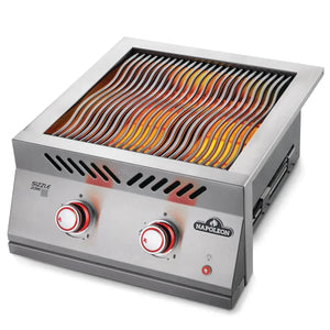 Napoleon Built-in 700 Series 30,000 BTU 18-Inch Natural Gas Infrared Double Side Burner with Stainless Steel Cover - BIB18IRNSS.