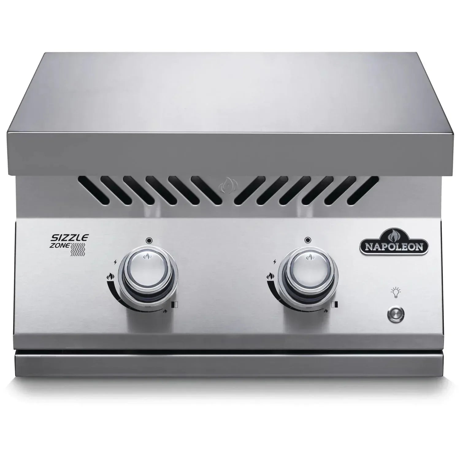 Napoleon Built-in 700 Series 30,000 BTU 18-Inch Natural Gas Infrared Double Side Burner with Stainless Steel Cover - BIB18IRNSS.