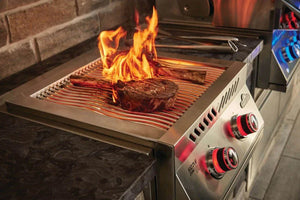 Napoleon Built-in 700 Series 30,000 BTU 18-Inch Propane Gas Infrared Double Side Burner with Stainless Steel Cover - BIB18IRPSS.
