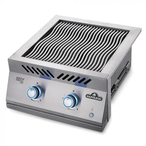 Napoleon Built-in 700 Series 30,000 BTU 18-Inch Propane Gas Infrared Double Side Burner with Stainless Steel Cover - BIB18IRPSS.