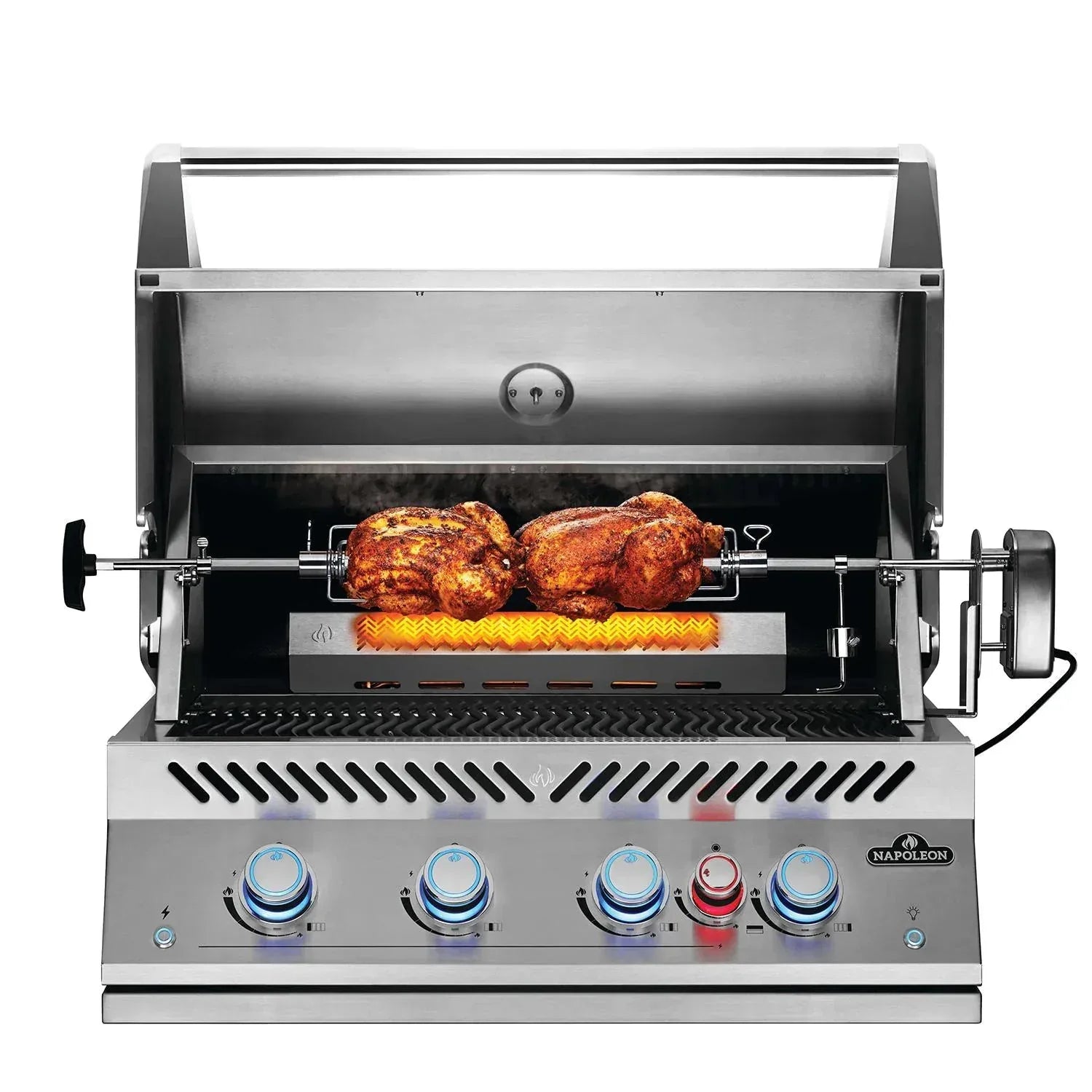 Napoleon Built-In 700 Series 32-Inch Natural Gas Grill w/ Infrared Rear Burner & Rotisserie Kit - BIG32RBNSS-1.