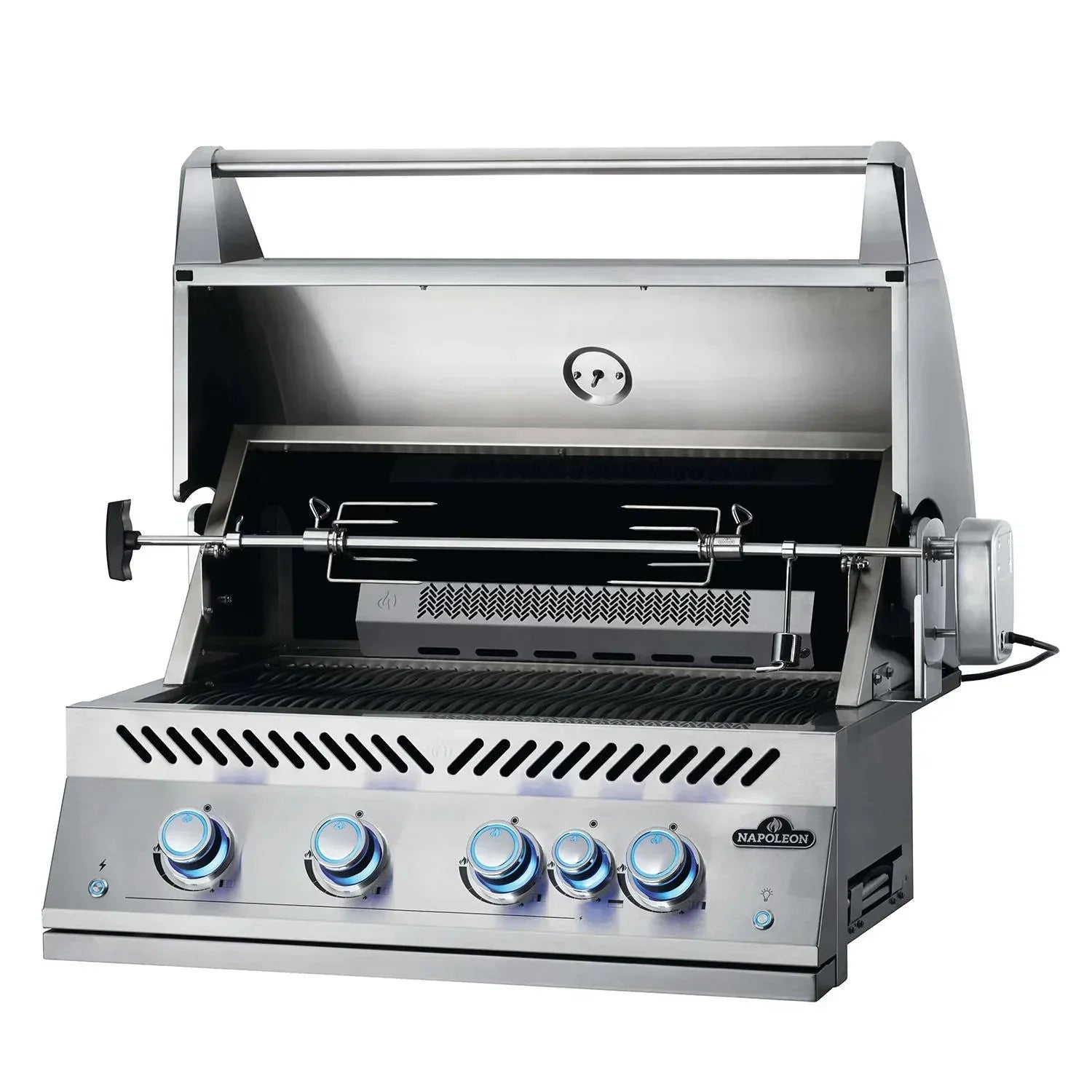 Napoleon Built-In 700 Series 32-Inch Natural Gas Grill w/ Infrared Rear Burner & Rotisserie Kit - BIG32RBNSS-1.