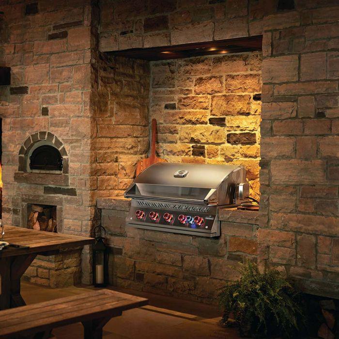 Napoleon Built-In 700 Series 44-Inch Propane Gas Grill w/ Infrared Rear Burner & Rotisserie Kit - BIG44RBPSS-1.