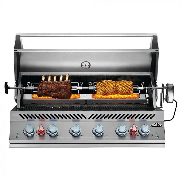 Napoleon Built-In 700 Series 44-Inch Propane Gas Grill w/ Infrared Rear Burner & Rotisserie Kit - BIG44RBPSS-1.