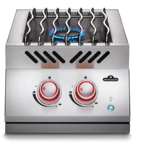 Napoleon Built-In 700 Series Inline Natural Gas Dual Range Top Burner with Stainless Steel Cover - BIB12RTNSS.