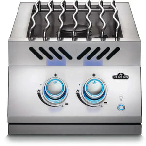 Napoleon Built-In 700 Series Inline Propane Dual Range Top Burner with Stainless Steel Cover - BIB12RTPSS.