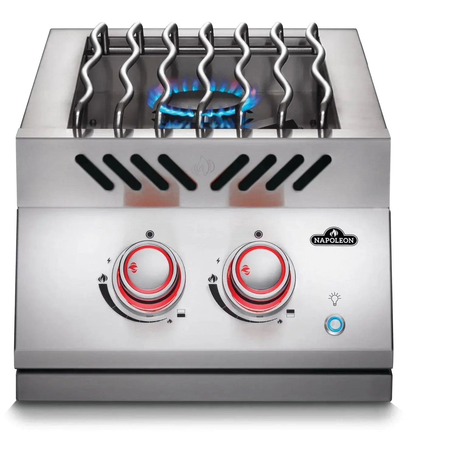 Napoleon Built-In 700 Series Inline Propane Dual Range Top Burner with Stainless Steel Cover - BIB12RTPSS.