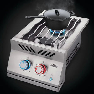 Napoleon Built-In 700 Series Inline Propane Dual Range Top Burner with Stainless Steel Cover - BIB12RTPSS.