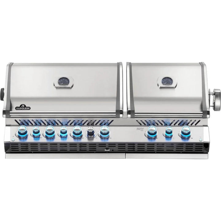 Napoleon Prestige PRO 825 Built-in Natural Gas Grill with Infrared Rear Burner and Infrared Sear Burners and Rotisserie Kit - BIPRO825RBINSS-3.