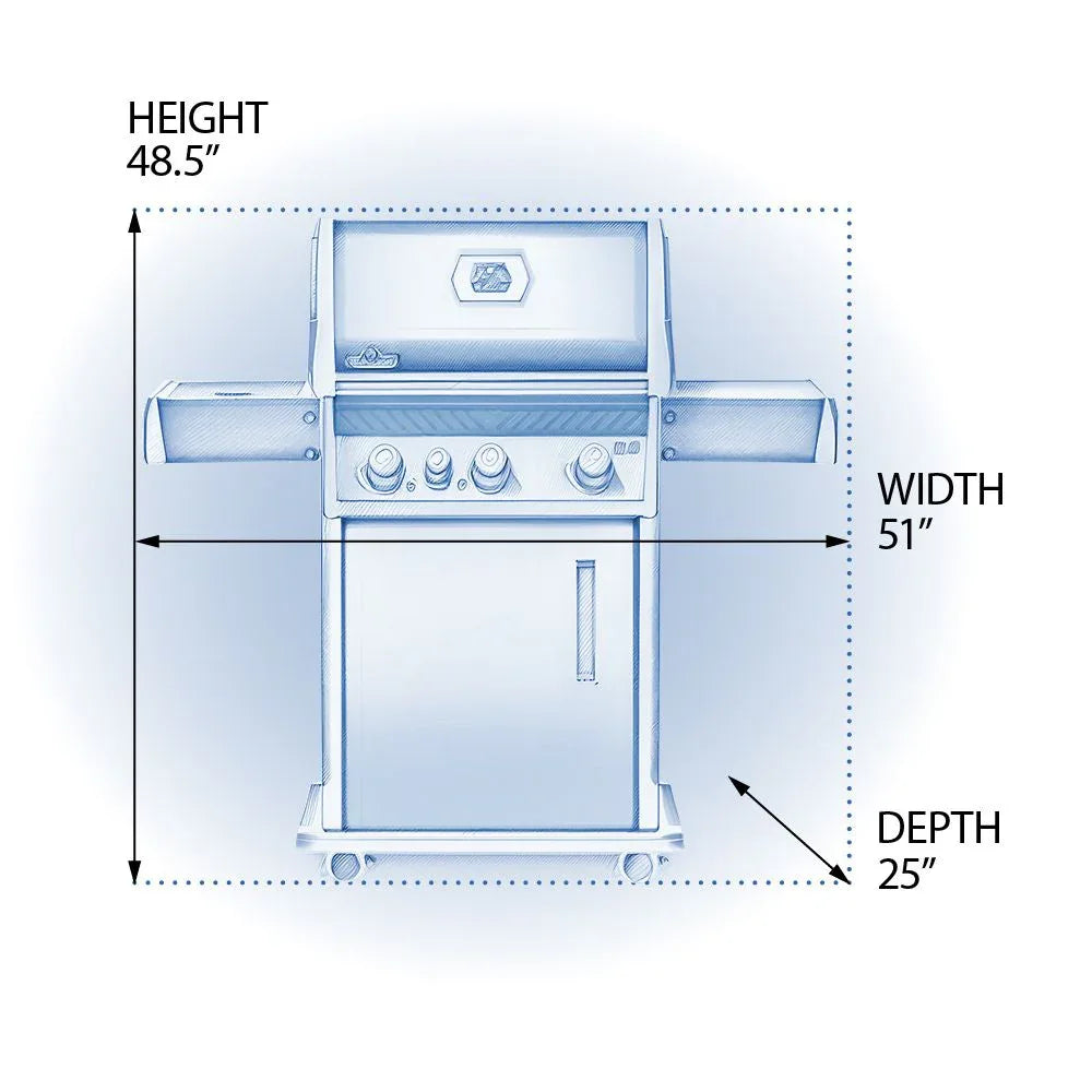 Napoleon F425DSBPGT-ECP Freestyle 425 SB with Range Side Burner.
