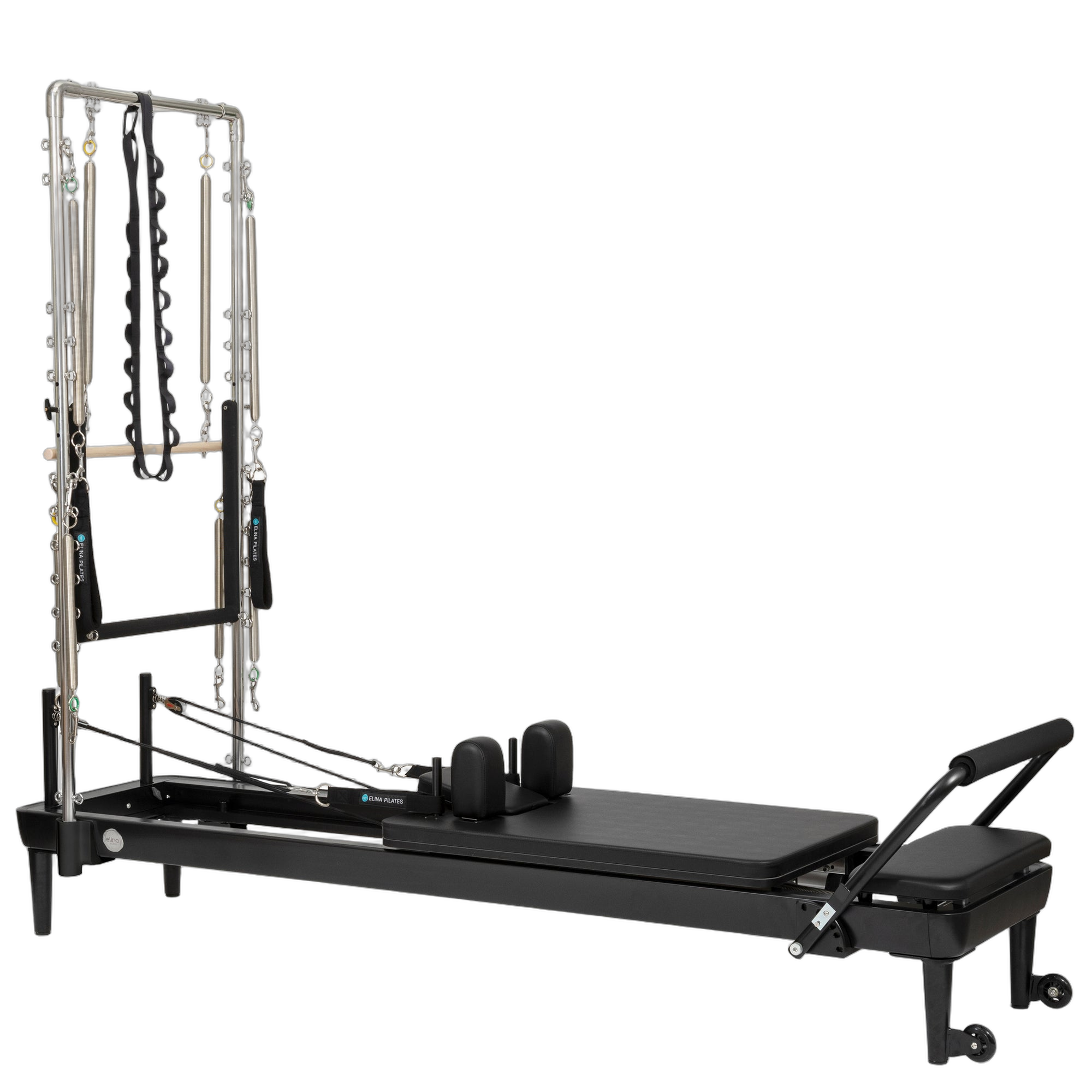 Elina Pilates® Nubium™ Reformer Black Edition with Tower.