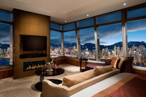 Modern Flames Orion Slim 76" Version 2 Heliovision Virtual Recessed / Wall Mount Electric Fireplace.