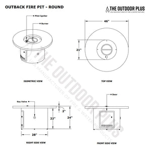 The Outdoor Plus Round Outback Fire Pit.