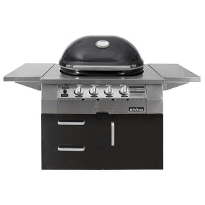 Primo Oval G420 36-Inch Ceramic Freestanding Kamado Gas Grill.