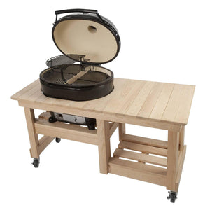 Primo Oval XL 400 Ceramic Kamado Grill on Table.
