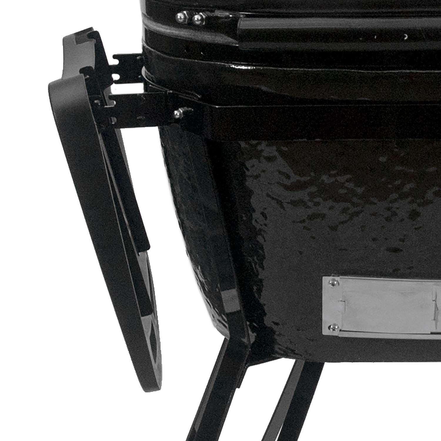 Primo Oval Large 300 Ceramic Kamado Grill with Cradle & Side Shelves.