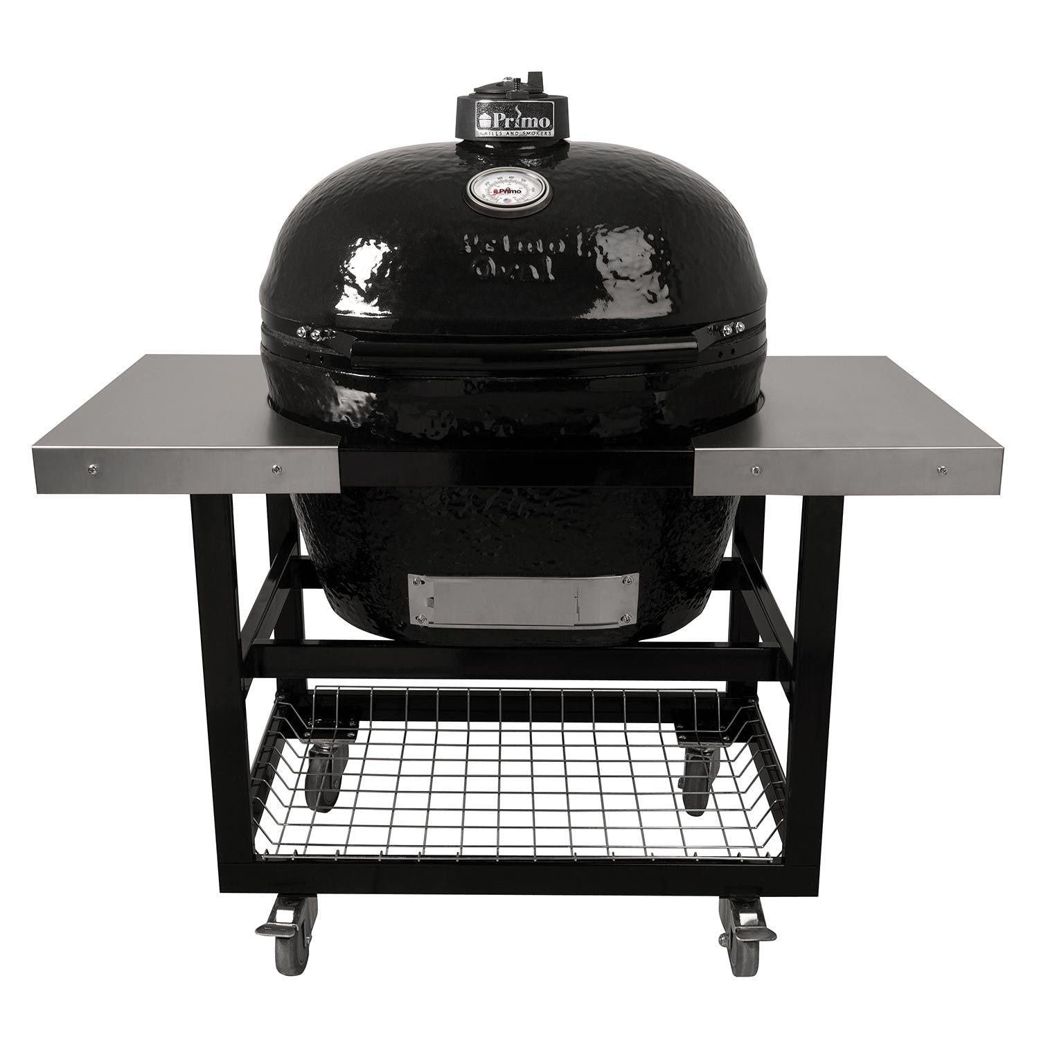 Primo Oval XL 400 Ceramic Kamado Grill on Cart.