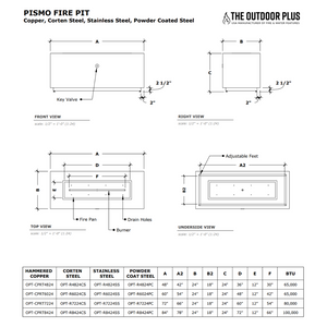 The Outdoor Plus Pismo Metal Fire Pit.