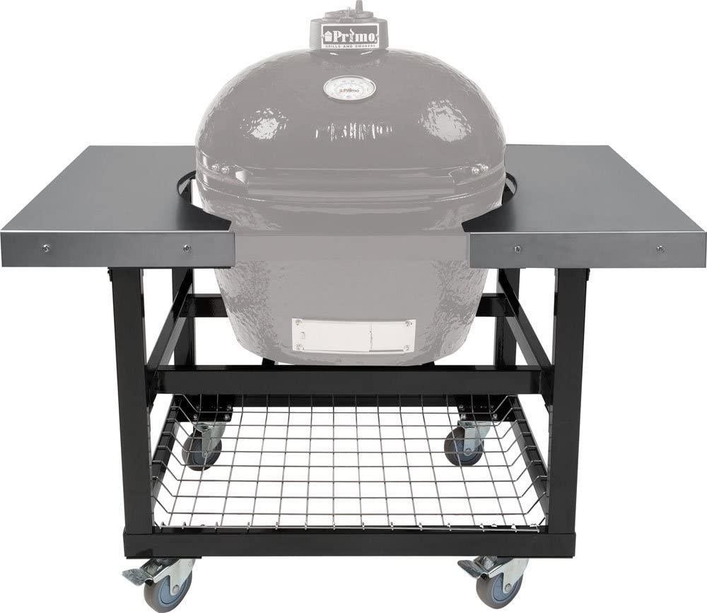 Primo Grills Stainless Steel Side Shelves for Oval XL 400 or Oval LG 300 (req PG00368 Cart) - PG00369.