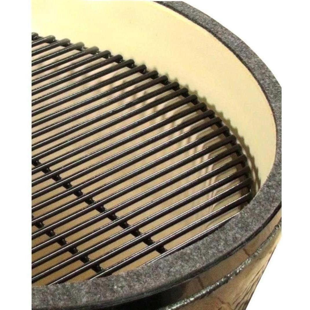 Primo All-In-One Round Charcoal Ceramic Kamado Grill With Cradle & Side Shelves PGCRC.