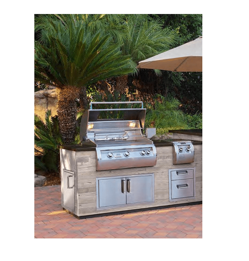 Fire Magic Grills ID660-77BA 77-Inch Reclaimed Wood Island System, French Barrel Oak (ID660-FOD-77BA).