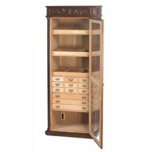 Quality Importers Classic Old English 3500-Cigar Display Cabinet Humidor.