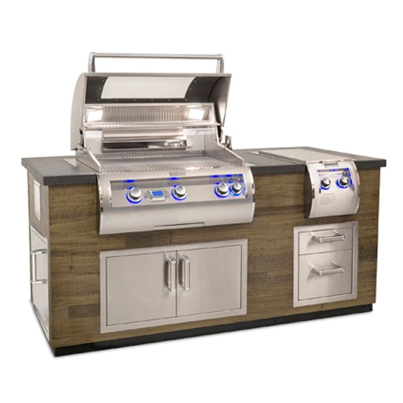Fire Magic 77-Inch Reclaimed Wood Island, Silver Pine (ID660-SPD-77BA).