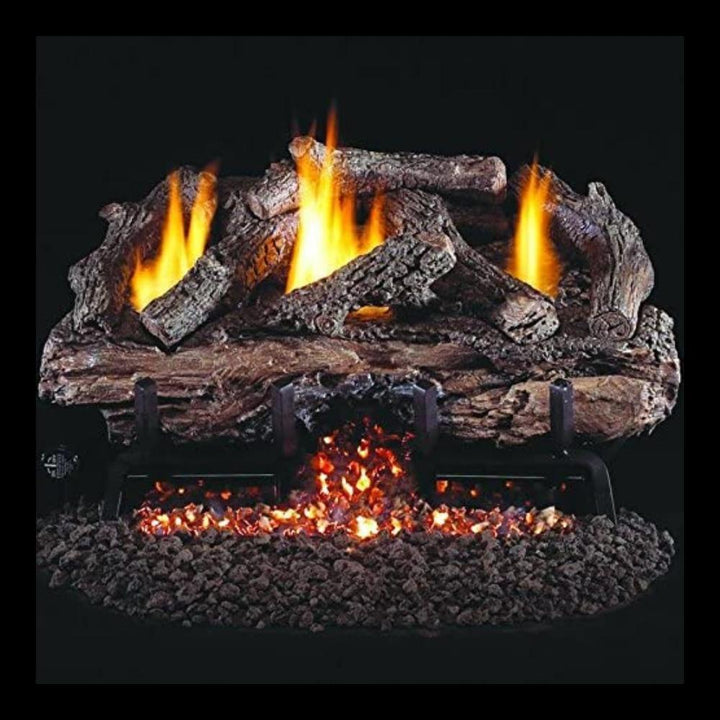 Real Fyre Charred Aged Split Oak Vent-Free Gas Log Set Insert.